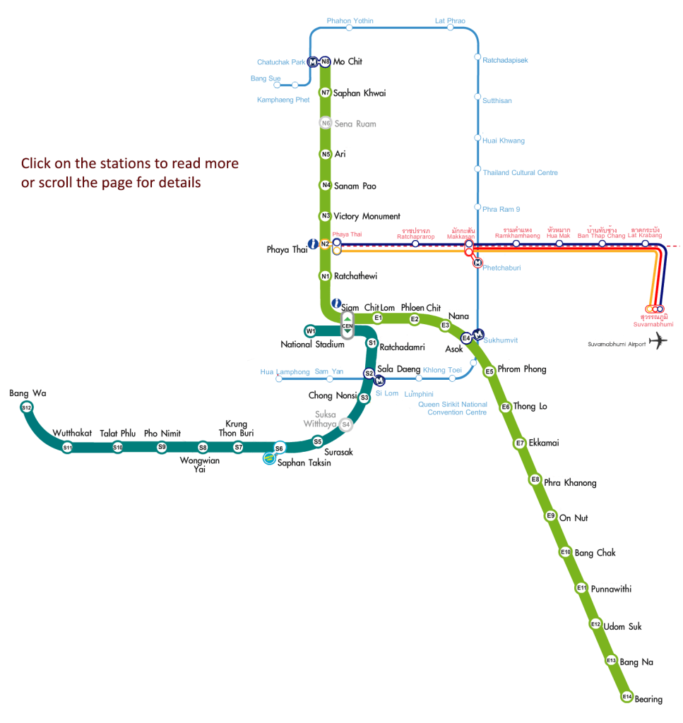 BTS-map - Portal za samostalno putovanje u Tajland